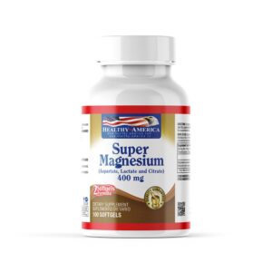 SUPER MAGNESIUM FORMULA 400 MG 100 SOFTGELS (MAGNESIUM CITRATE, ASPARTATE, AND LACTATE