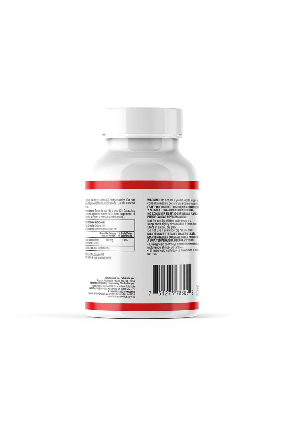SUPER MAGNESIUM FORMULA 400 MG 100 SOFTGELS (MAGNESIUM CITRATE, ASPARTATE, AND LACTATE_2 SUPER MAGNESIUM FORMULA 400 MG 100 SOFTGELS (MAGNESIUM CITRATE, ASPARTATE, AND LACTATE - Imagen 2